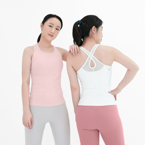 LISSOM 交叉網紗背心上衣 2.0 + 贈送品牌購物袋