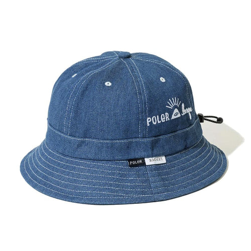 【Poler x Lesque】日本限定Poler x Lesque 牛仔鐘形帽/ 短簷漁夫帽 -丹寧藍 聯名限定色