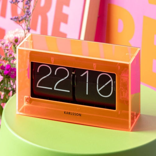 Table clock Boxed Flip acrylic