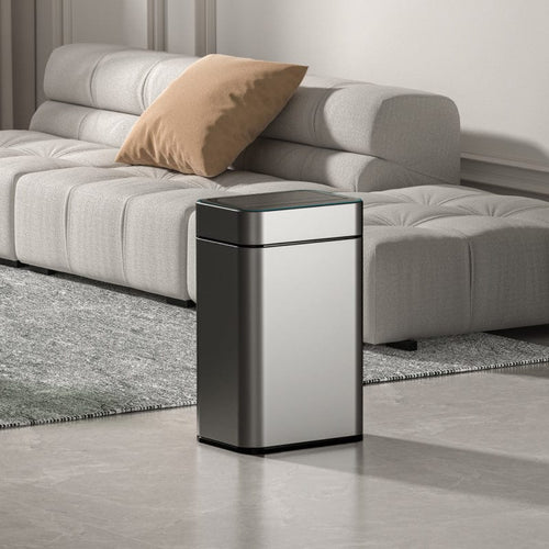 不鏽鋼雙開除臭炫光感應垃圾桶 2.0