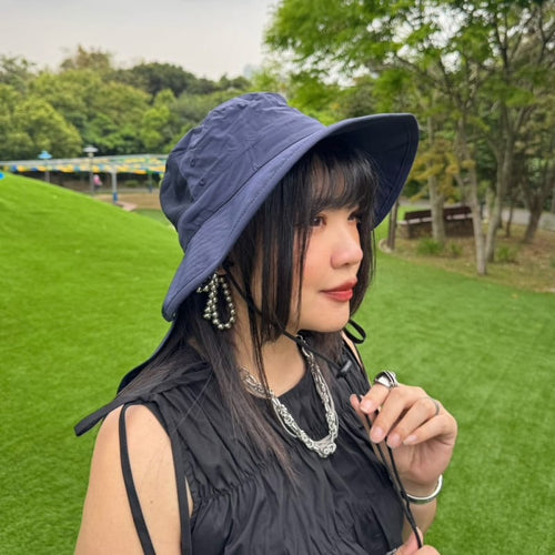 接觸涼感漁夫帽(可拆式綁繩)-多色