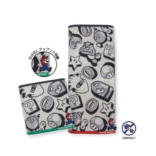 超級瑪利歐純棉大方巾+毛巾組合│多款可選