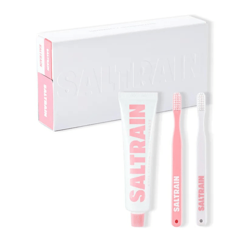 香檸牙膏牙刷三件組-粉