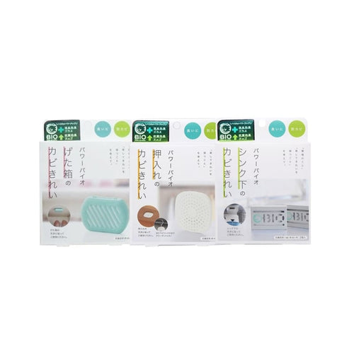 日本POWER  BIO可貼式防黴除臭貼鞋櫃x1+下水槽/儲物櫃x1+衣櫃/櫥櫃用x1