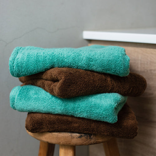 吸水氣墊特大浴巾70X140-中厚款(焦糖棕)