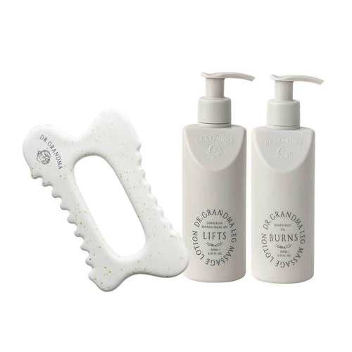 漫步雲端按摩組｜精油按摩乳2瓶+火山石推拿按摩板