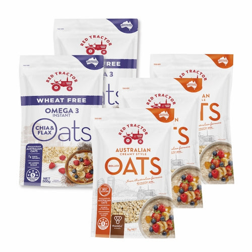 原粒x奇亞籽& 亞麻籽(含Omega 3) 燕麥片-5包組