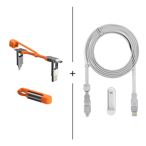 ㄧ長一短雙霸組｜inCharge XS 240W + inCharge XL 300公分-白色限定