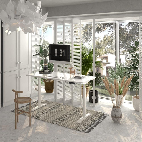 三節電動升降桌組【升級款-磁吸收納型】120x60