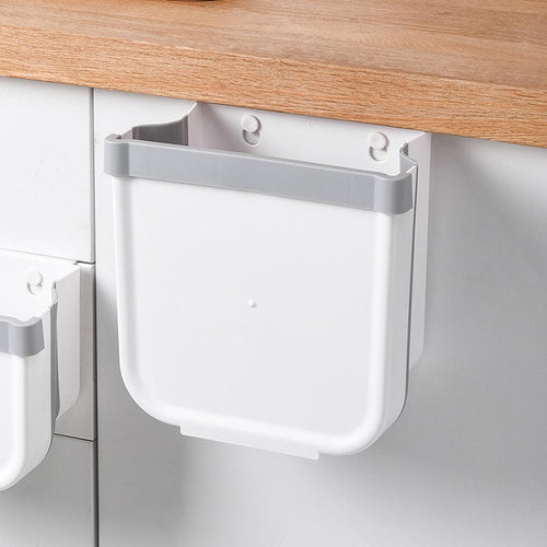 免彎腰櫥櫃門掛式折疊垃圾桶(大款)