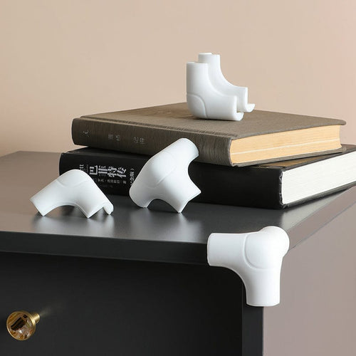 桌角用矽膠防撞角防護墊(4個/盒)-3盒組