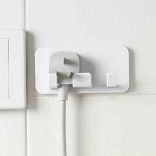 免鑽釘插頭固定器/電線收納架/置物掛架-3入
