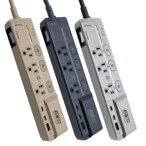 GX2探索者 45W 氮化鎵四開三插延長線