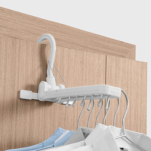 旅行便攜折疊式6孔掛衣架-3入