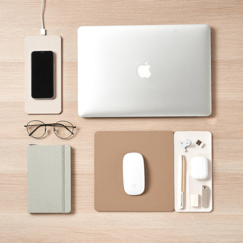 吸樂拼 - 三合一無線充電磁吸滑鼠墊（2入組）