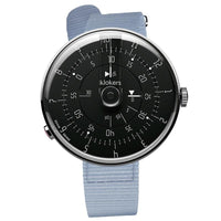 【買錶送原廠手環，款式隨機，送完為止!】KLOK-01- M2 極簡黑色錶頭 + 單圈尼龍錶帶