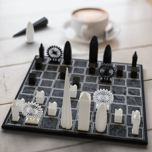 天空之城 地標西洋棋-木質棋盤 (四款城市任選)