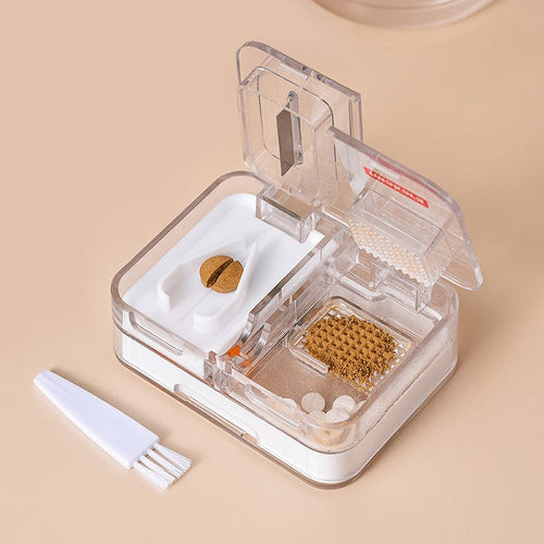 多功能磨藥切藥器/分格收納藥盒-多色可選