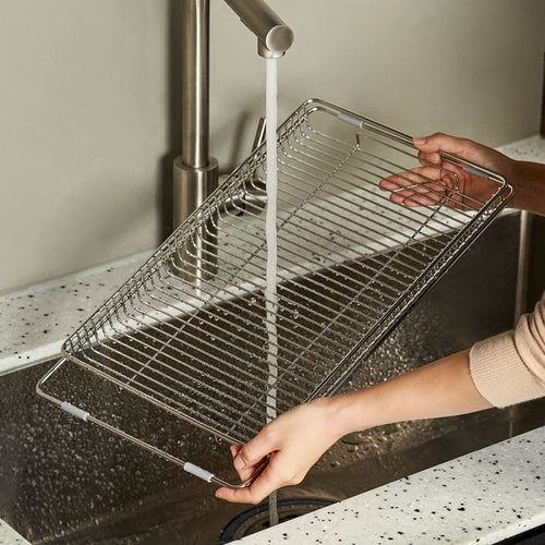 可伸縮厚線設計廚房水槽瀝水架