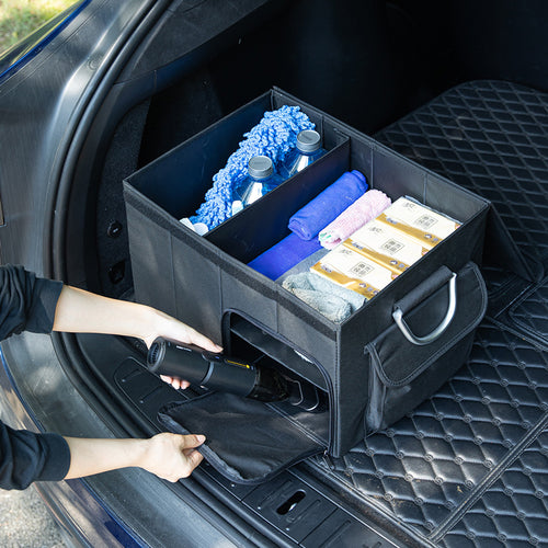 布質多功能可分隔車用折疊收納箱-44L