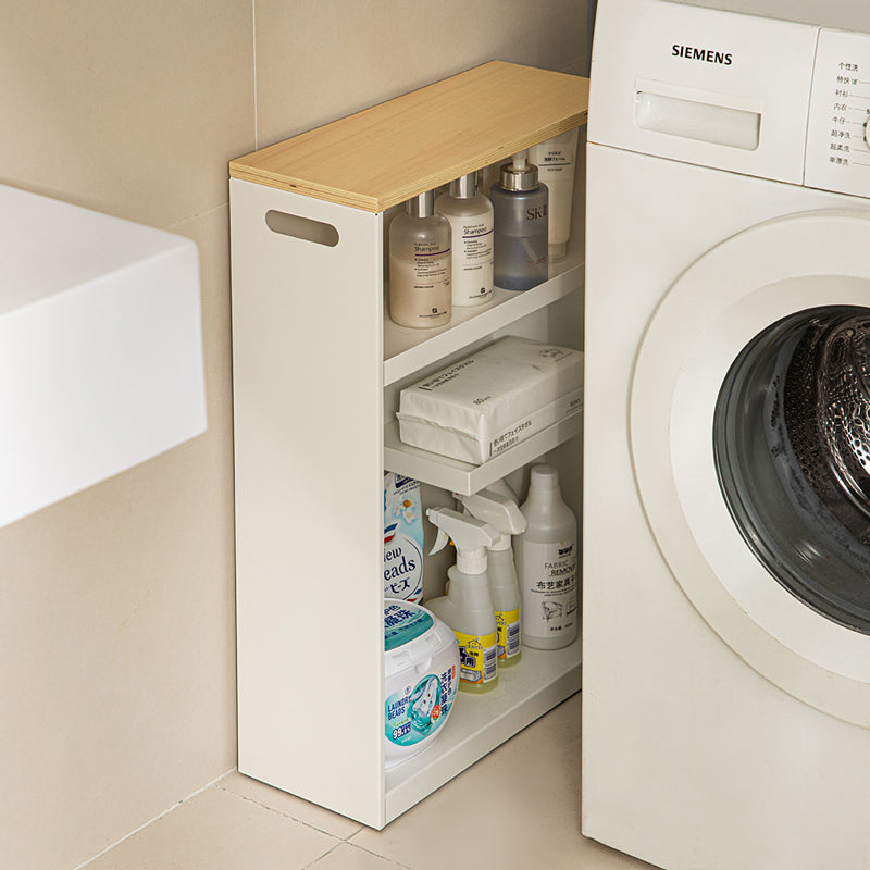 浴室廁所用多層式隙縫置物架(附輪)-寬型18cm