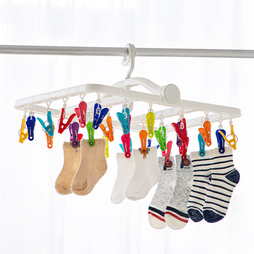 彩虹折疊式晾曬架(28夾)