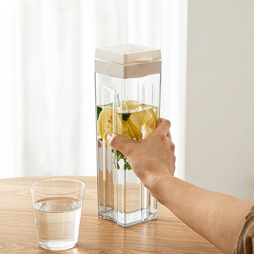 日本製方形免開蓋自動出水冷水壺-1.1L