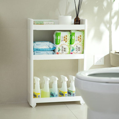 日式簡約風三層隙縫置物架