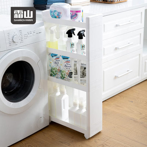 日式簡約風四層隙縫置物架