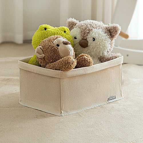 高度可調節棉布收納盒-L-3入
