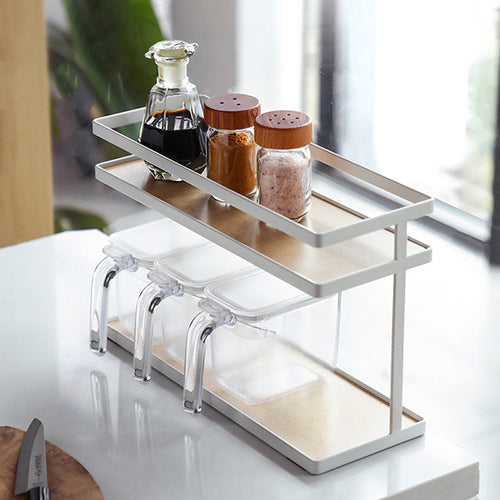 北歐風雙層調味料置物架/收納架