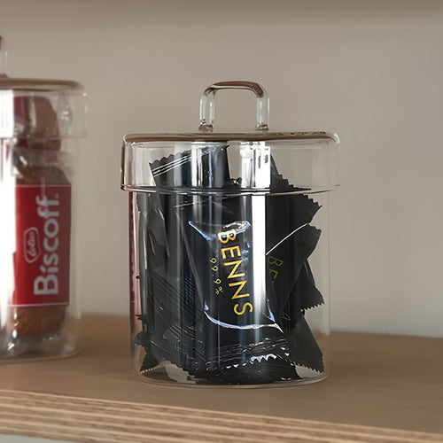 多用途耐熱玻璃儲物罐(附蓋)-430ml-3入