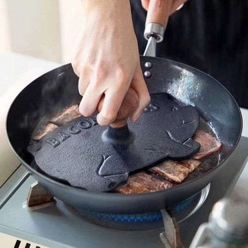 小豬造型鑄鐵壓肉板