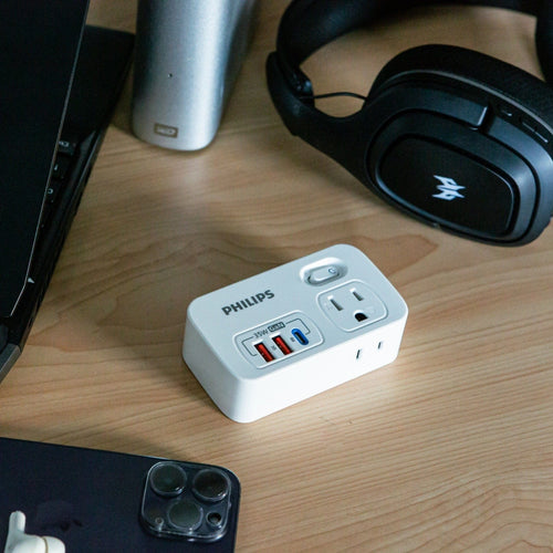 一開二 35W PD多功能壁插轉接器 (附加USB充電座) CHP8023-2色可選