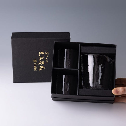 日本製富士山冷酒杯3入組(片口杯1入+冷酒杯2入)