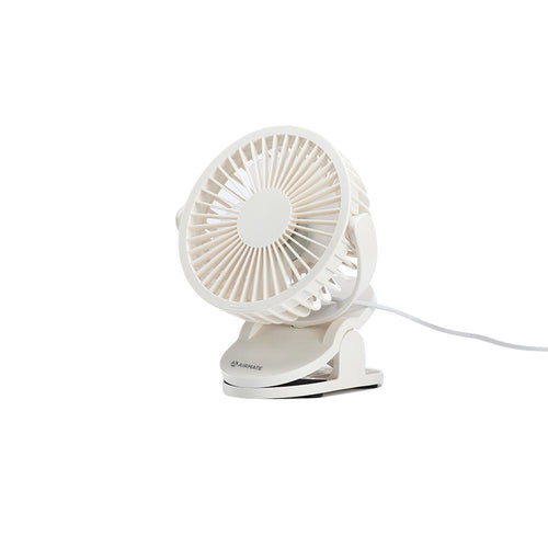 USB桌/夾兩用小扇 (無鋰電池非充電式) 米白 UD201