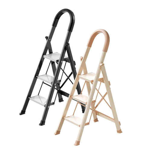三階-免安裝加厚鋁合金安全扶手折疊梯/A字梯/家用梯