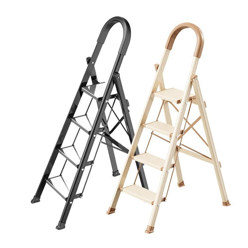 四階-免安裝加厚鋁合金安全扶手折疊梯/A字梯/家用梯