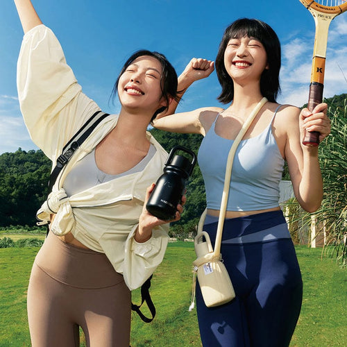 Holoholo｜MIU CUP 彈蓋牛奶保溫杯 背帶組合（430ml／5色）