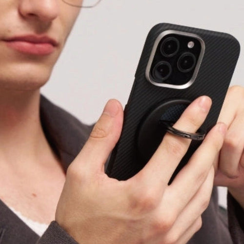 MagEZ Case6 for iPhone16 航太纖維磁吸手機殼 經典黑
