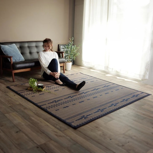 竹製地毯Jacquard 180x180x0.6cm