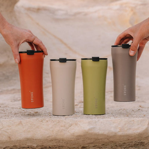 STTOKE｜精品陶瓷隨行保溫杯 12oz/350ml ( 多色任選 ) 二代防漏杯蓋