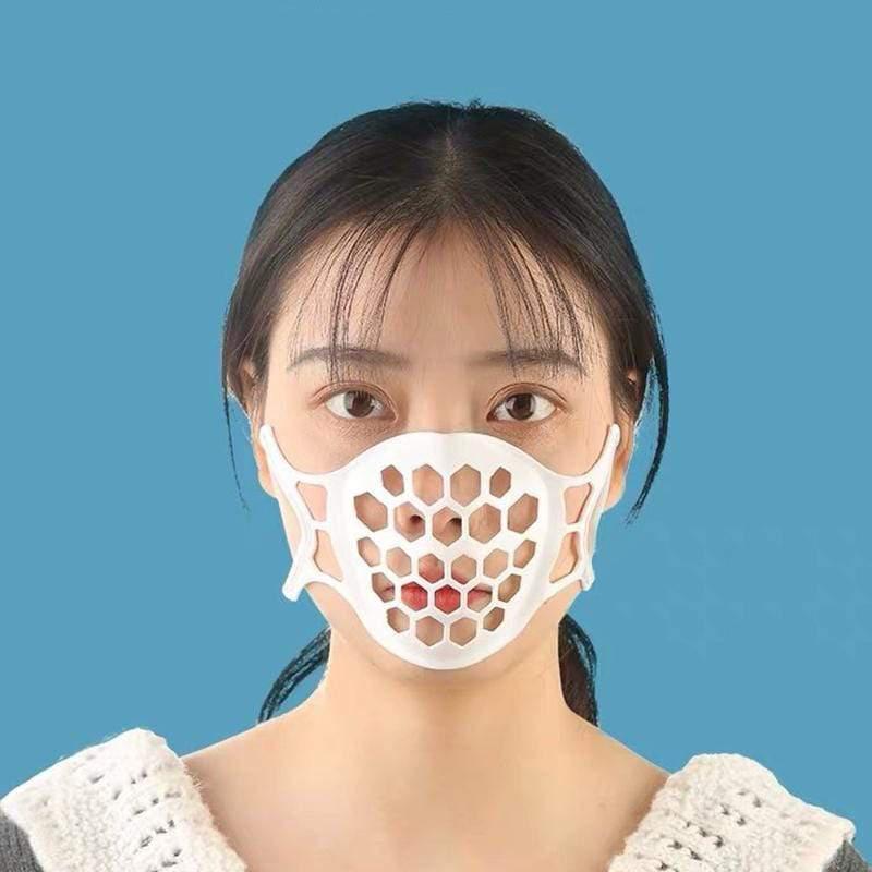 [ 現貨30組 ] 3D立體透氣口罩架-白色 (十入)