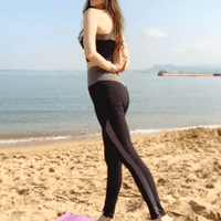 日本製瑜珈服 (Bra Top+瑜珈褲)-360度美胸美臀款 (黑灰)