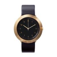 日本設計 真皮腕錶 - FUJI富士大錶面系列 05 - 黑