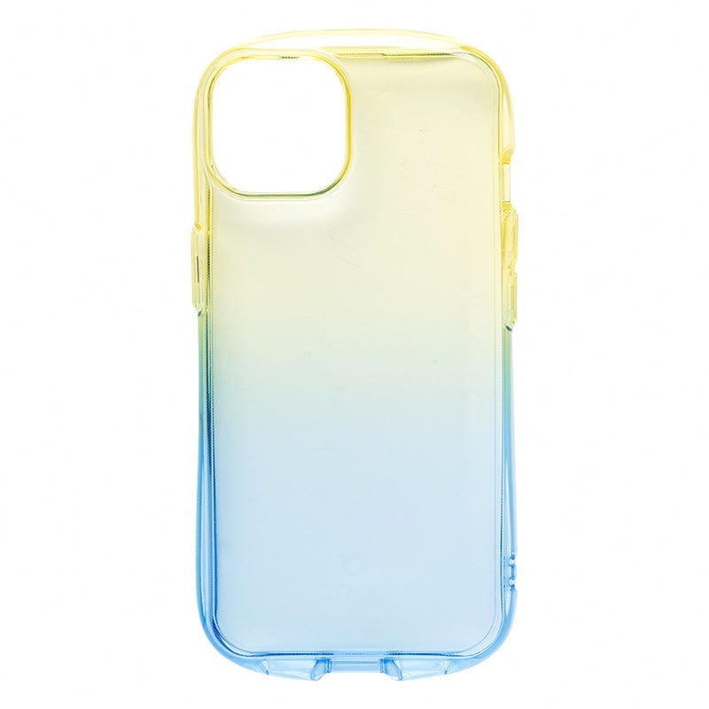 日本 iFace iPhone 14 Look in Clear Lolly 抗衝擊透色糖果保護殼 - 藍寶檸檬色