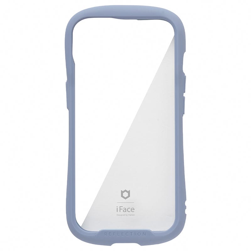 日本iFace iPhone 14 Reflection 抗衝擊強化玻璃保護殼- 莫蘭迪藍色