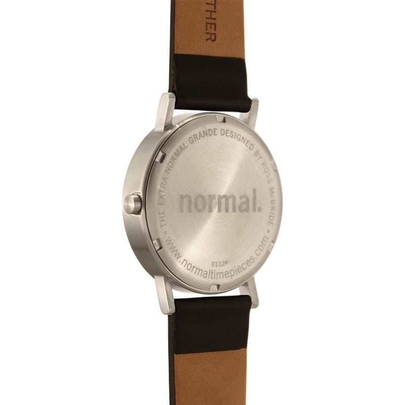 Extra Normal Grande 真皮38mm大錶面腕錶 - 黑