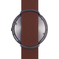 FUJI富士系列 真皮43mm黑錶面 - 咖x銀