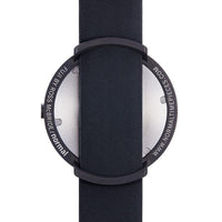 日本設計 真皮腕錶 - FUJI富士大錶面系列 02 - 黑